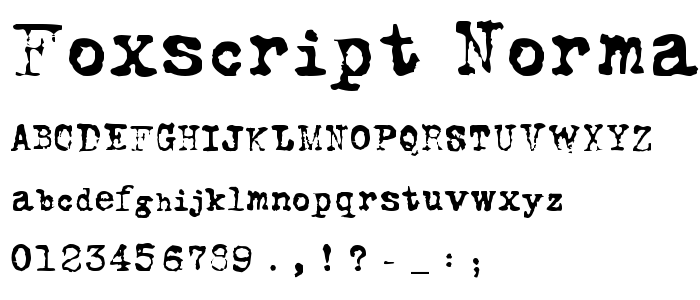 FoxScript Normal font